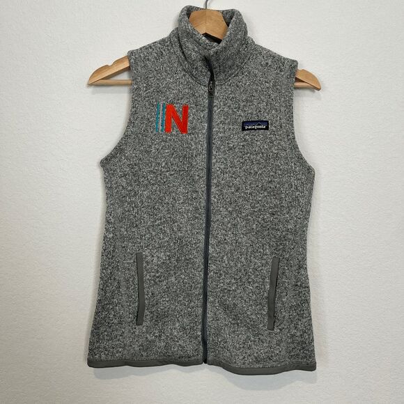 Patagonia Gray Knit Better Sweater Fleece Zip-Up Vest Women's Size XS - Picture 1 of 6